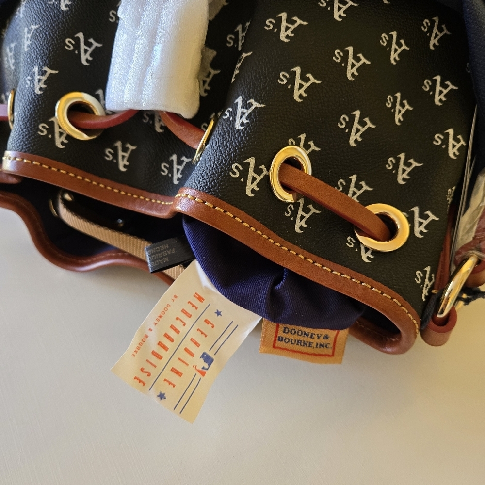 Dooney & Bourke MLB Oakland Athletics Drawstring Crossbody Shoulder Bag NWT $228 - Picture 13 of 13